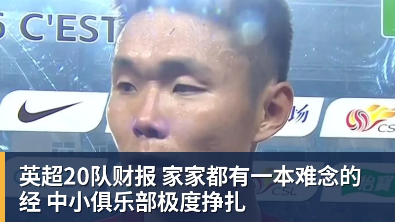 英超20队财报 家家都有一本难念的经 中小俱乐部极度挣扎
